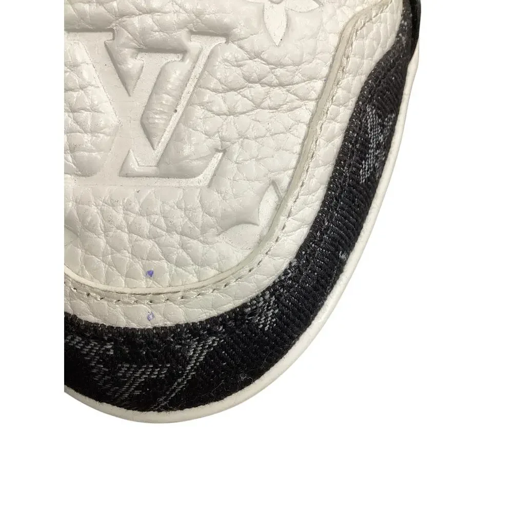 Louis Vuitton Shoes Women’s SZ 7 Iconic LV Trainers Monogram Denim & Leather B&W